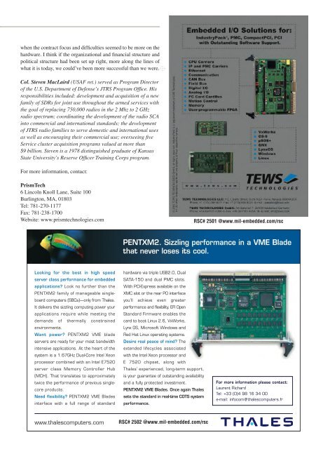 Military Embedded Systems Summer 2006