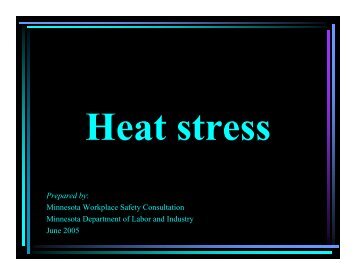 Heat-stress - Minnesota Department of Labor and Industry