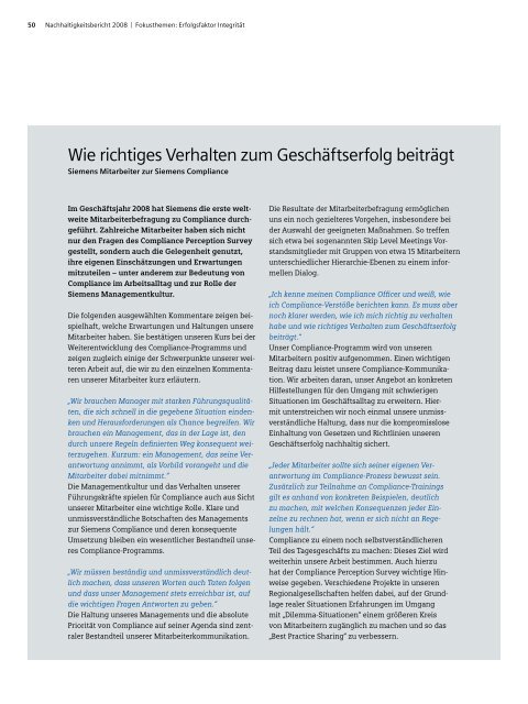 Siemens Nachhaltigkeitsbericht 2008 - Siemens Schweiz AG