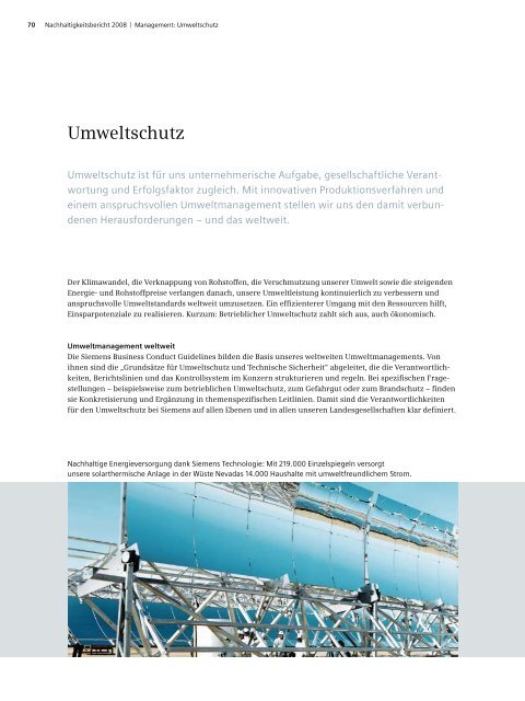 Siemens Nachhaltigkeitsbericht 2008 - Siemens Schweiz AG