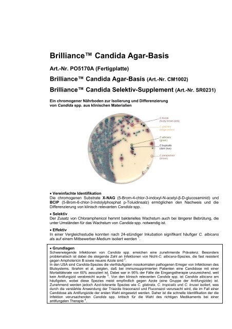 Brillianceâ¢ Candida Agar-Basis - mibius