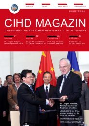 CIHD Magazin 8 07/2009 - Chinesischer Industrie- und ...