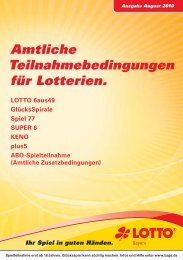 Amtliche Teilnahmebedingungen Oddset Lotto Bayern
