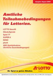 Amtliche Teilnahmebedingungen fÃ¼r Lotterien. - LOTTO Bayern