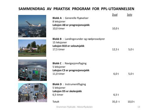 denne presentasjonen - Drammen Flyklubb