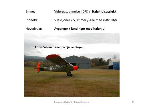 denne presentasjonen - Drammen Flyklubb