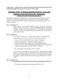Tender Items Gujarat Ayurved University