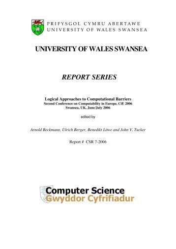Logical Approaches to Computational Barriers - Department of ...
