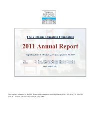 The Vietnam Education Foundation 2011 Annual Report