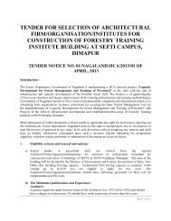 Tender document for JICA project. Dept. of Forest ... - Nagaland