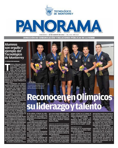Reconocen en OlÃ­mpicos su liderazgo y talento - Campus Monterrey ...