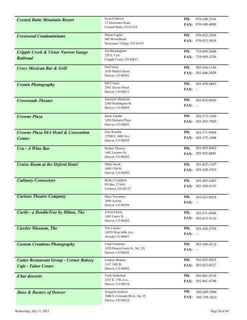 Membership Directory