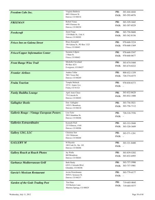 Membership Directory