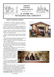 NOTIZIARIO della COMUNITÃ - ComunitÃ  Parrocchiale Madonna ...