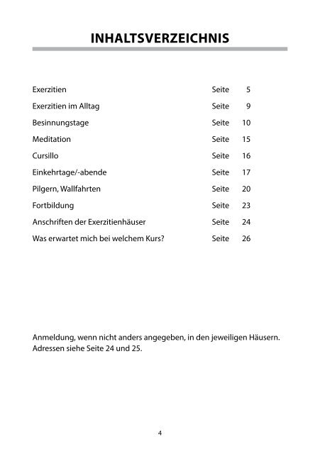 Besinnungs - Exerzitien und Geistliche Begleitung - Diözese St. Pölten