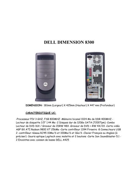 DELL DIMENSION 8300