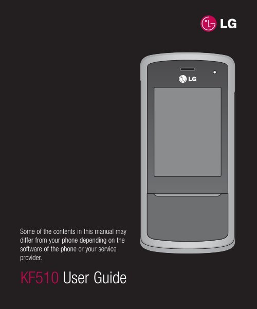 LG KF510 Manual