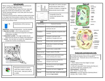 Lab and graphs Cells Plant cell Prokaryotic and Eukaryotic Cells: