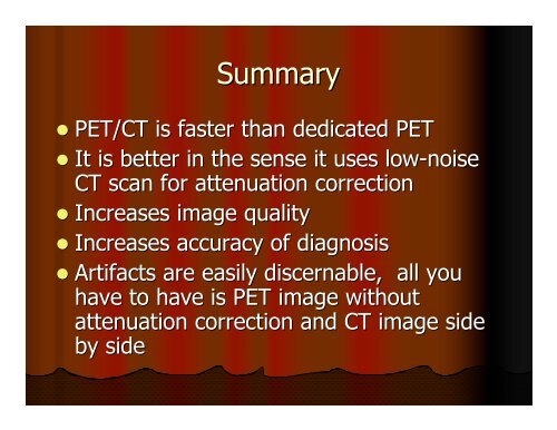 PET/CT Imaging Artifacts