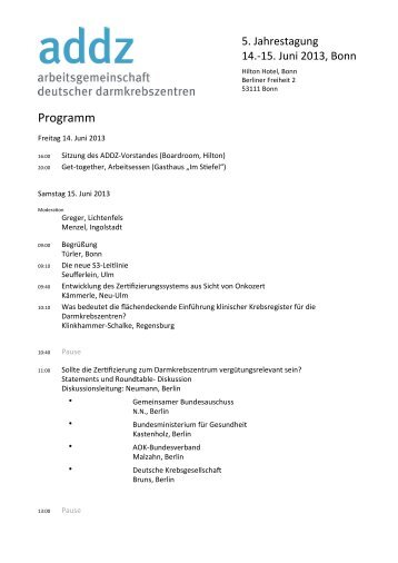 Download Programm (pdf) - Arbeitsgemeinschaft deutscher ...