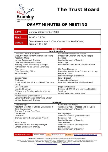 Item 04 - Draft Minutes of Trust Board 231109.pdf - Bromley ...