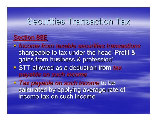 Taxability of Share Market Transactions