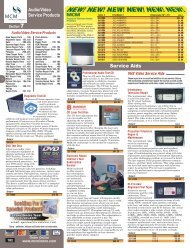 Audio/Video Service Products - MCM Electronics