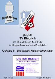 Heimspielheft 9/2012/13 - SpVgg Igstadt