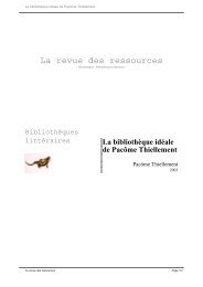 La bibliothÃƒÂ¨que idÃƒÂ©ale de PacÃƒÂ´me Thiellement - La Revue des ...