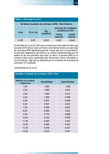 La prediccion y la intervencion con los menores infractores