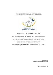 WANGARATTA RURAL CITY COUNCIL - Rural City of Wangaratta