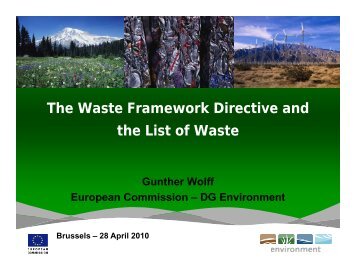 The Waste Framework Directive and the List of Waste