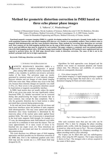 Method for geometric distortion correction in fMRI based on three ...