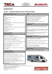 Serijska oprema in paketi dodatne opreme (pdf) - Caravan doo
