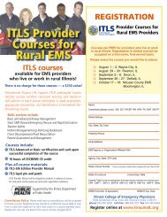 ITLS Provider Courses for Rural EMS ITLS Provider Courses for ...
