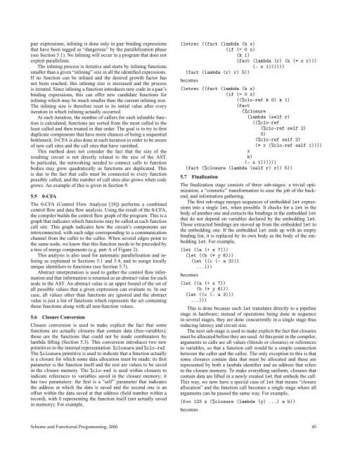 2006 Scheme and Functional Programming Papers, University of