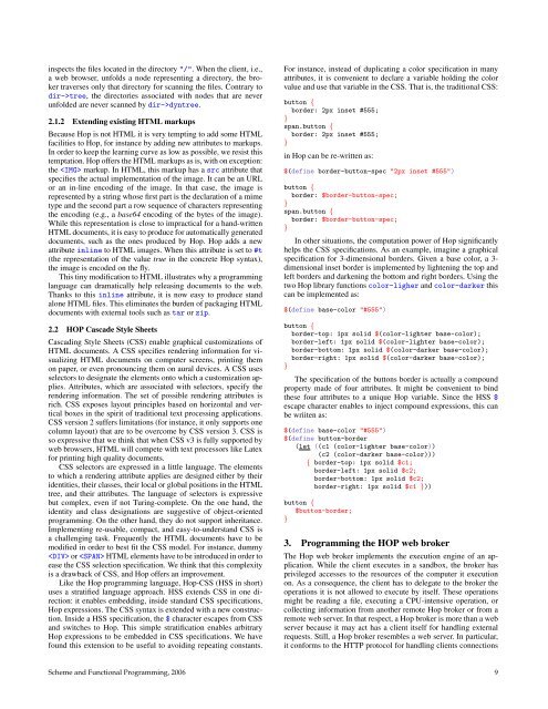 2006 Scheme and Functional Programming Papers, University of