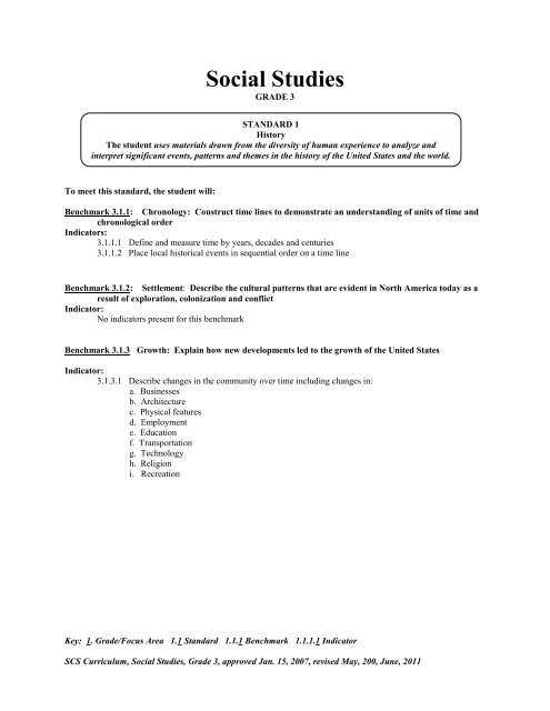 Social studies grade 3