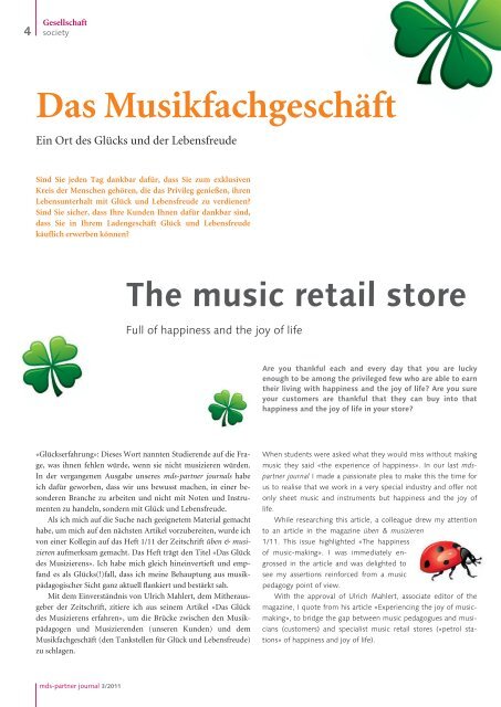 Heft 3/2011 - mds - music distribution services