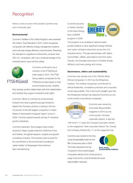 2010 Sustainability Report - Cummins.com