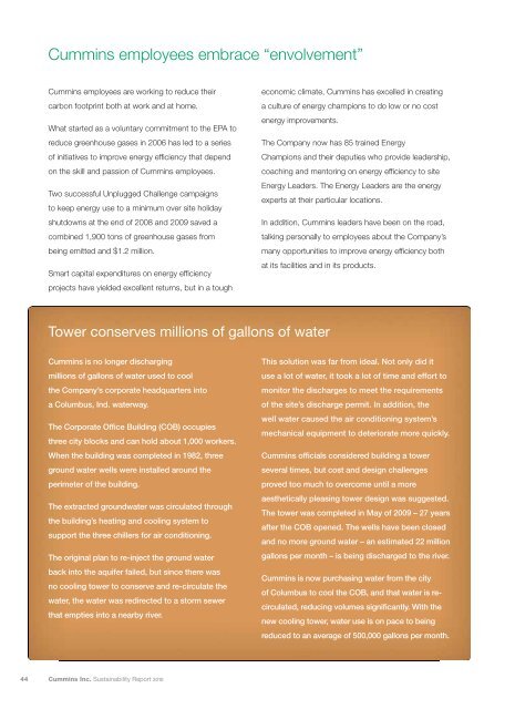 2010 Sustainability Report - Cummins.com