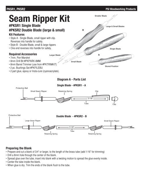 Seam Ripper Retaining Springs