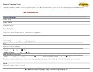 Funeral Planning Form - National Caregivers Library
