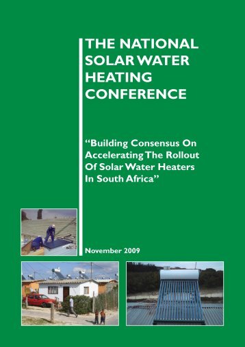 THE NATIONAL SOLAR WATER HEATING CONFERENCE