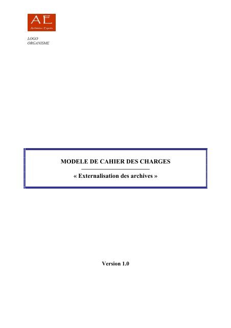Modele De Cahier Des Charges Archivistes Experts
