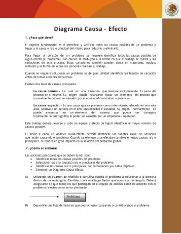 Diagrama Causa - Efecto - Dirección General de Planeación y ...
