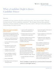 What a Candidate Ought to Know: Candidate Primer