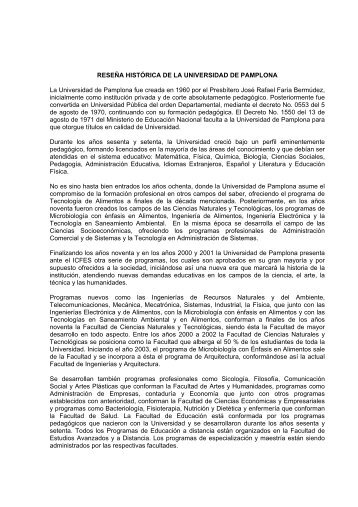 informe para registro calificado - Universidad de Pamplona