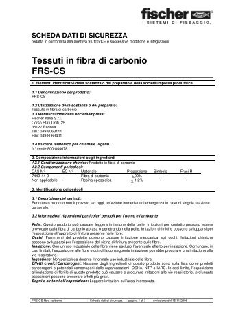 Tessuti in fibra di carbonio FRS-CS - Fischer Italia