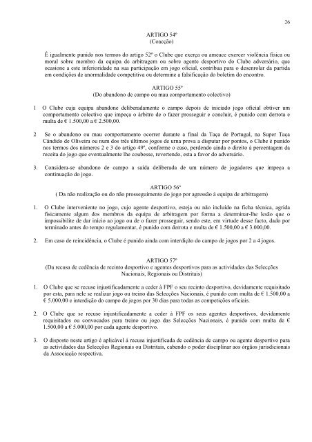 Regulamento Disciplinar - Associação de Futebol de Coimbra